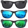 3 Pack Black/Blue Mirrored/Green Mirrored