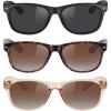 (3 Pack) Black/Leopard Brown/Brown