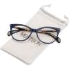 Blue Tortoise Frame Clear Lens