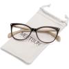 imageMEETSUN Non Prescription Glasses Frames For WomenRetro Cateye Fake Eyeglasses HD Clear LensDark Brown Frame Clear Lens