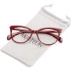 imageMEETSUN Non Prescription Glasses Frames For WomenRetro Cateye Fake Eyeglasses HD Clear LensDark Red Frame Clear Lens