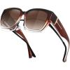 imageMEETSUN Oversized Fit Over Glasses Sunglasses for Women Men Large Trendy Polarized Sunglasses for Driving UV ProtectionXlbrown Gradient Framebrown Gradient Lens