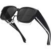 imageMEETSUN Oversized Fit Over Glasses Sunglasses for Women Men Trendy Polarized UV Protection Sun Glasses for DrivingBlack Grey