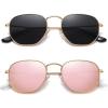 2 Pack-gold Gray+pink Mirror Lens