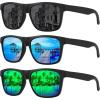 (3 Pack) Black/Ice Blue/Green