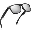 imageMEETSUN Polarized Sunglasses For Men Women UV Protection Square Frame Sport Fishing Driving SunglassesBlackSilver Mirrored