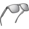 imageMEETSUN Polarized Sunglasses For Men Women UV Protection Square Frame Sport Fishing Driving SunglassesClear GraySilver Mirrored