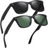 2 Pack Matte Black Frame Grey Lens + Green Lens
