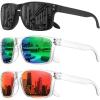 3pack-black+clear Frame/Blue Green Mirror Lens+clear Frame/Red Mirror Lens