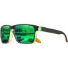 Black Green Orange Frame-green Mirror Lens