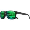 imageMEETSUN Polarized Sunglasses for Men Women Sports Driving Fishing Glasses UV400 ProtectionBlackgreen Mirror Lens