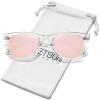 Clear Frame Pink Mirrored Lens