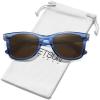 Light Blue Frame Brown Lens