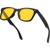 imageMEETSUN Polarized Sunglasses for Women Men Classic Retro Square Frame Driving Trendy Sun Glasses UV ProtectionNight Vision Lens Matte Black Frame