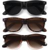 (3 Pack) Matte Black + Brown Gradient + Tortoise Brown
