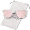 Clear Frame / Pink Mirrored Lens
