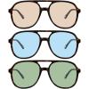 imageMEETSUN Retro Oversized Aviator Sunglasses for Women Men Trendy Square Aviators 70s Vintage Sun Glasses3packtortoiseLight Green TortoiseLight Brown TortoiseBlue