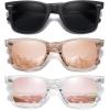 (3 Pack) Black/Coffee/Pink