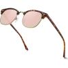 B17-matte Leopard Frame(golden Rim)/Pink Mirrored Lens