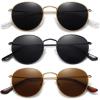 (3 Pack) Gold/Grey + Black/Grey + Gold/Brown