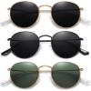 (3 Pack) Gold/Grey + Black/Grey + Gold/Dark Green