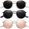 (3 Pack) Gold/Grey + Black/Grey + Gold/Pink