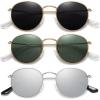 (3 Pack) Gold/Grey + Gold/Dark Green + Silver