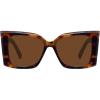 imageMEETSUN Trendy Retro Cat Eye Oversized Sunglasses for Women Stylish Vintage Wide Legs Square 90s Big Shades UV400 ProtectionTortoiseshell FrameBrown Lens