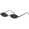 imageMEETSUN Vintage 90s Small Oval Sunglasses For Women Men Metal Frames Designer Gothic GlassesC10blackgray