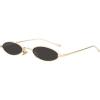 imageMEETSUN Vintage 90s Small Oval Sunglasses For Women Men Metal Frames Designer Gothic GlassesC48goldgray
