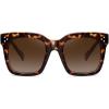 imageMEETSUN Vintage Square Oversized Sunglasses for Women Fashion Retro Designer Shades Big Trendy Large SunniesTortoiseBrown