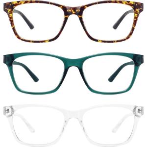 imageMEETSUN 3Pack Blue Light Blocking Glasses Anti Eye Strain Headache Sleep Better Computer Glasses UV400 Lens Black  Brown Gradient  Clear3 Pack Vblue  Clear Tortoise