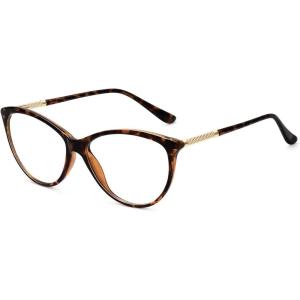 imageMEETSUN Blue Light Block Glasses for ComputerReadingEye Strain ReduceAnti Glare Lens Black LeopardFrame WomenBrownleopard Frameclear Lens