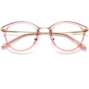 imageMEETSUN Blue Light Blocking Glasses Women for Small Face Anti Eye Strain HeadacheComputer Reading Glasses UV400 LensTransparent Pink Frame