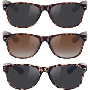 imageMEETSUN Classic Polarized Sunglasses for Women Men Trendy Retro Sun Glasses for Driving UV Protection 3 Pack3 Pack Leopard BrownLeopard GreyGrey Leopard