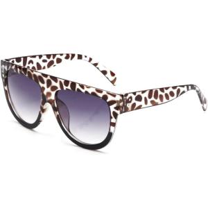 imageMEETSUN Fashion Sunglasses for Women Trendy Goggles Vintage ShadesTortoiseblack  Gradient Grey