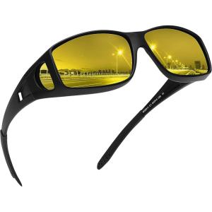 imageMEETSUN Fit Over Glasses Sunglasses for Men WomenWrap Around Sunglasses Polarized UV400 ProtectionZ1black Framenight Vision Lens