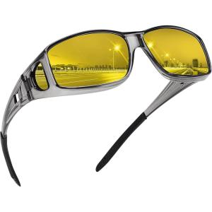imageMEETSUN Fit Over Glasses Sunglasses for Men WomenWrap Around Sunglasses Polarized UV400 ProtectionZ1transparent Gray Framenight Vision Lens