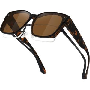 imageMEETSUN Lightweight Fit Over Glasses Sunglasses for Women Oversized Trendy Large Square Polarized Sun Glasses for DrivingBrown Tortoise