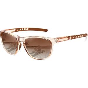 imageMEETSUN Polarized Sports Sunglasses for Women Men Driving Running Cycling Fishing Sun Glasses UV400 ProtectionLight Brown Framegradient Brown Lens