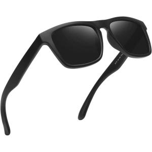 imageMEETSUN Polarized Sunglasses For Men Women UV Protection Square Frame Sport Fishing Driving SunglassesBlackGrey  56