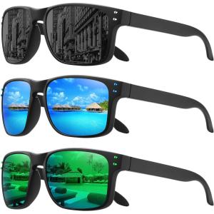 imageMEETSUN Polarized Sunglasses for Men Women Sports Driving Fishing Glasses UV400 Protection3packblackbluegreen