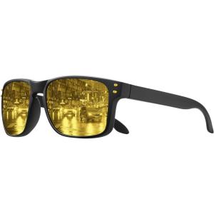imageMEETSUN Polarized Sunglasses for Men Women Sports Driving Fishing Glasses UV400 ProtectionBlack Framenight Vision Lens