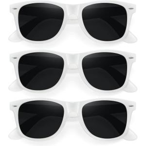 imageMEETSUN Polarized Sunglasses for Women Men Classic Retro Trendy Driving Sun Glasses UV400 Protection 3 Pack3 Pack White FrameGrey Lens
