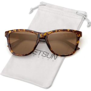 imageMEETSUN Polarized Sunglasses for Women Men Trendy Classic Retro Designer StyleTortoise Shell