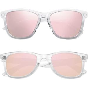 imageMEETSUN Retro Polarized Sunglasses and Classic Square Polarized Sunglasses