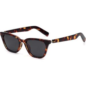 imageMEETSUN Retro Vintage Cat Eye Polarized Sunglasses for Women Trendy Designer Style Cateye Sun GlassesLeopard Frame Grey Lens