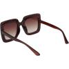 imageMEETSUN Elton Square Rhinestone Sunglasses  Oversized Bling for Women with Diamond Frames  70s Retro for Beach ampamp DiscoDark Brown FrameBrown Gradient Lens