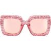imageMEETSUN Elton Square Rhinestone Sunglasses  Oversized Bling for Women with Diamond Frames  70s Retro for Beach ampamp DiscoPink FramePink Mirrored Lens