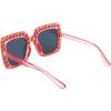 imageMEETSUN Elton Square Rhinestone Sunglasses  Oversized Bling for Women with Diamond Frames  70s Retro for Beach ampamp DiscoPink FramePink Mirrored Lens